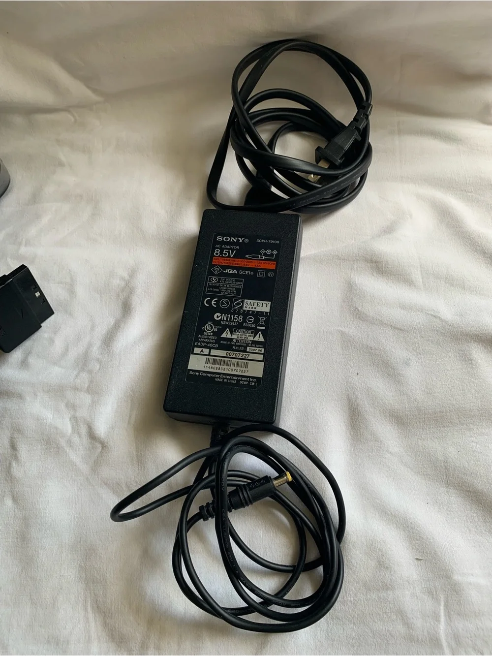 Sony Black PS2 DualShock Controller with Black Power Adapter and Cables